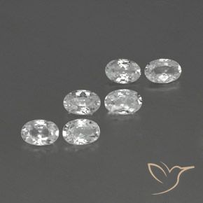 Gemas de Circón Blanco natural de 4.01 ct, Ovalada, VVS-VS