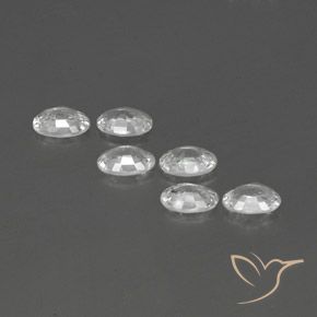 Gemas de Circón Blanco natural de 4.01 ct, Ovalada, VVS-VS