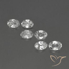 4.26ctw Natural Blanco Circón, Ovalada, VVS-VS