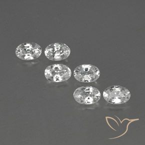 4.36ctw Natural Blanco Circón, Ovalada, VVS-VS