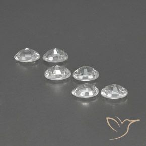 Gemas de Circón Blanco natural de 4.36 ct, Ovalada, VVS-VS
