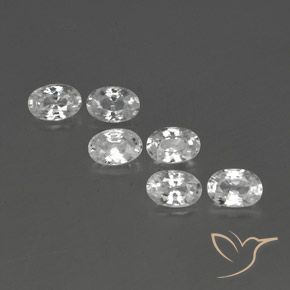 4.60ctw Natural Blanco Circón, Ovalada, VVS-VS