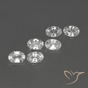 Gemas de Circón Blanco natural de 4.60 ct, Ovalada, VVS-VS