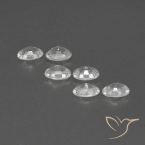 Gemas de Circón Blanco natural de 4.60 ct, Ovalada, VVS-VS