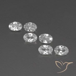 4.25ctw Natural Blanco Circón, Ovalada, VVS-VS