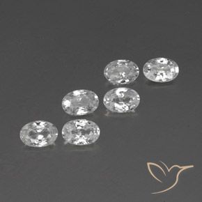 Gemas de Circón Blanco natural de 4.25 ct, Ovalada, VVS-VS