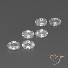 Gemas de Circón Blanco natural de 4.10 ct, Ovalada, VVS-VS