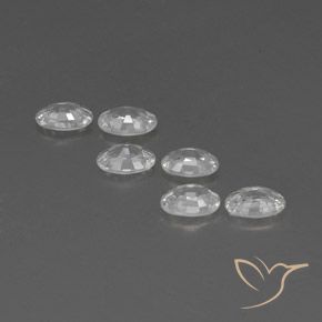 Gemas de Circón Blanco natural de 4.10 ct, Ovalada, VVS-VS