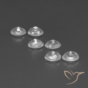 Gemas de Circón Blanco natural de 5.19 ct, Ovalada, VVS-VS