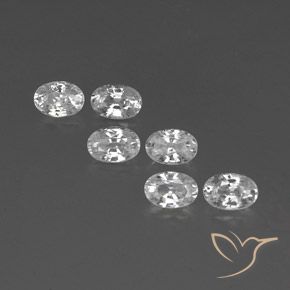 4.40ctw Natural Blanco Circón, Ovalada, VVS-VS