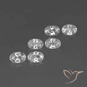 Gemas de Circón Blanco natural de 4.40 ct, Ovalada, VVS-VS
