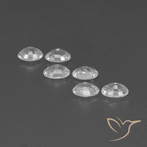 Gemas de Circón Blanco natural de 4.40 ct, Ovalada, VVS-VS