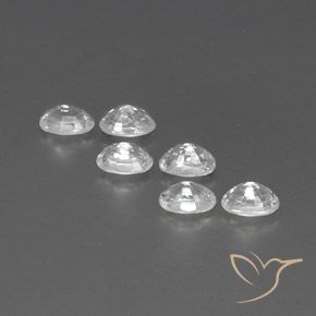 Gemas de Circón Blanco natural de 5.01 ct, Ovalada, VVS-VS