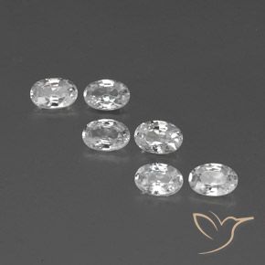 3.98ctw Natural Blanco Circón, Ovalada, VVS-VS