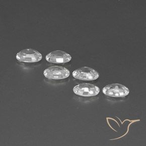 Gemas de Circón Blanco natural de 3.98 ct, Ovalada, VVS-VS