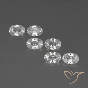 4.70ctw Natural Blanco Circón, Ovalada, VVS-VS