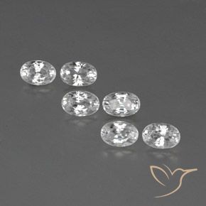 4.92ctw Natural Blanco Circón, Ovalada, VVS-VS