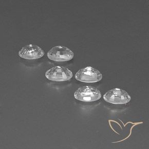 Gemas de Circón Blanco natural de 4.92 ct, Ovalada, VVS-VS