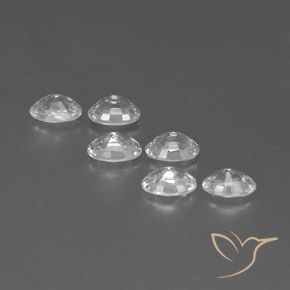 Gemas de Circón Blanco natural de 4.72 ct, Ovalada, VVS-VS