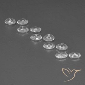 Gemas de Circón Blanco natural de 7.66 ct, Ovalada, VVS-VS