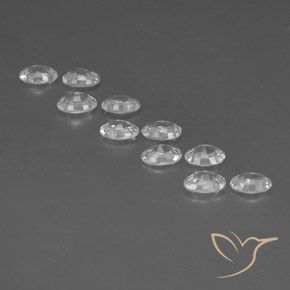 Gemas de Circón Blanco natural de 6.94 ct, Ovalada, VVS-VS