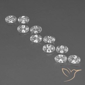7.92ctw Natural Blanco Circón, Ovalada, VVS-VS