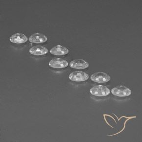Gemas de Circón Blanco natural de 7.73 ct, Ovalada, VVS-VS