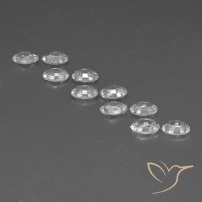 Gemas de Circón Blanco natural de 6.68 ct, Ovalada, VVS-VS