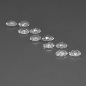 Gemas de circón blanco natural de 6,89 ct, corte óvalo, VVS-VS