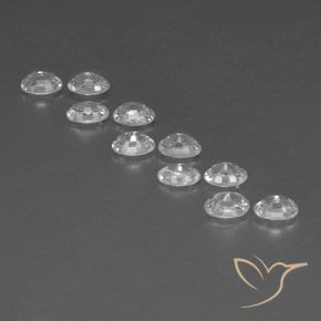 Gemas de Circón Blanco natural de 7.73 ct, Ovalada, VVS-VS