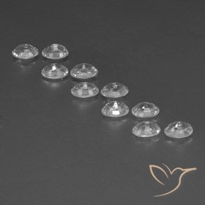 Gemas de Circón Blanco natural de 8.07 ct, Ovalada, VVS-VS