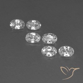 4.32ctw Natural Blanco Circón, Ovalada, VVS-VS