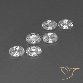 Gemas de Circón Blanco natural de 4.32 ct, Ovalada, VVS-VS