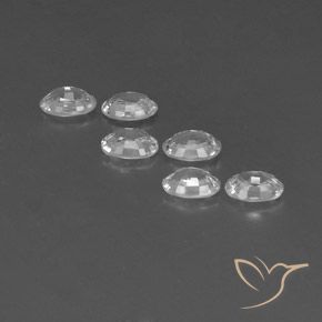 Gemas de Circón Blanco natural de 4.32 ct, Ovalada, VVS-VS
