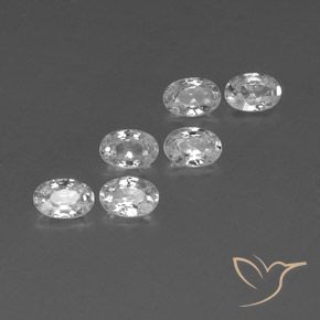 Gemas de Circón Blanco natural de 4.16 ct, Ovalada, VVS-VS
