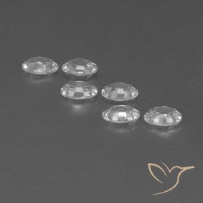 Gemas de Circón Blanco natural de 4.02 ct, Ovalada, VVS-VS