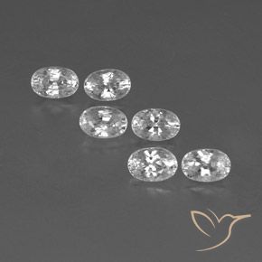 5.20ctw Natural Blanco Circón, Ovalada, VVS-VS