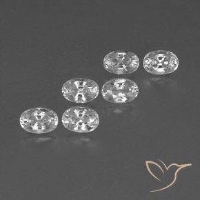 Gemas de Circón Blanco natural de 5.11 ct, Ovalada, VVS-VS