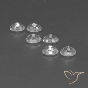 Gemas de Circón Blanco natural de 5.11 ct, Ovalada, VVS-VS