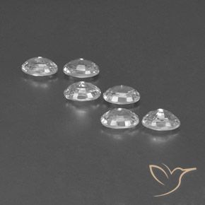 Gemas de Circón Blanco natural de 4.66 ct, Ovalada, VVS-VS
