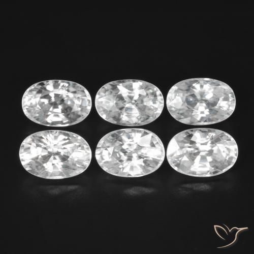 5.24ctw Natural Blanco Circón, Ovalada, VVS-VS