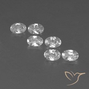 4.49ctw Natural Blanco Circón, Ovalada, VVS-VS
