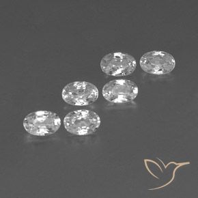 Gemas de Circón Blanco natural de 4.49 ct, Ovalada, VVS-VS