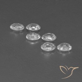 Gemas de Circón Blanco natural de 4.49 ct, Ovalada, VVS-VS