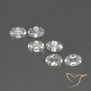 4.21ctw Natural Blanco Circón, Ovalada, VVS-VS