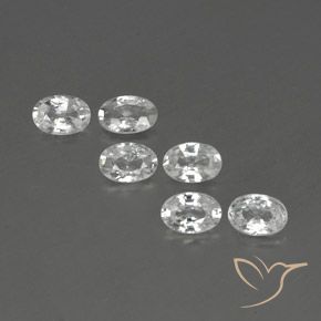 3.95ctw Natural Blanco Circón, Ovalada, VVS-VS