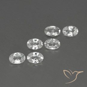 Gemas de Circón Blanco natural de 3.95 ct, Ovalada, VVS-VS