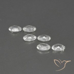 Gemas de Circón Blanco natural de 3.95 ct, Ovalada, VVS-VS