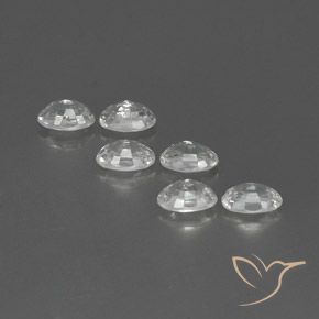 Gemas de Circón Blanco natural de 4.69 ct, Ovalada, VVS-VS