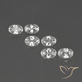 4.67ctw Natural Blanco Circón, Ovalada, VVS-VS